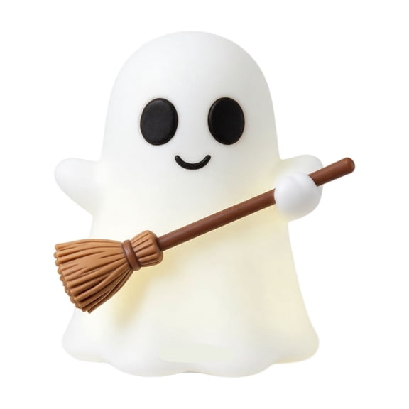 Mini Glow in the Dark Ghost Figurine 3.5cm Cute Ghost Halloween Tabletop Ornament Pvc Mini Ghost Micro Decor for Halloween Party Gift,1pack