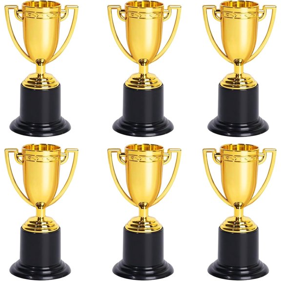 Mini Gold Award Trophy Cups 4 Inch 6 Pack