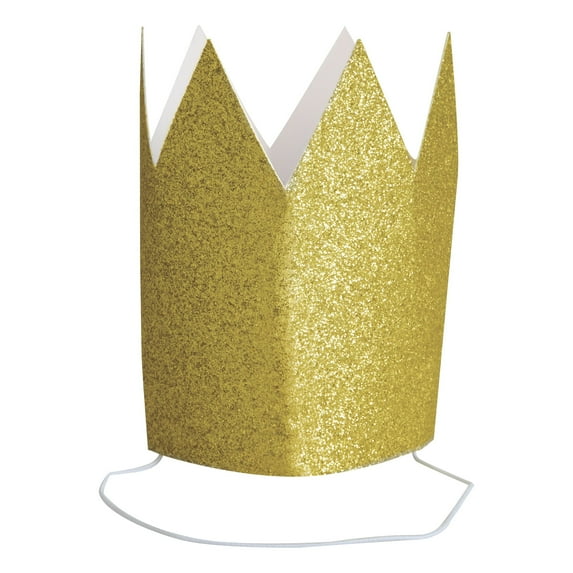 Mini Gold Paper Crowns, 4ct