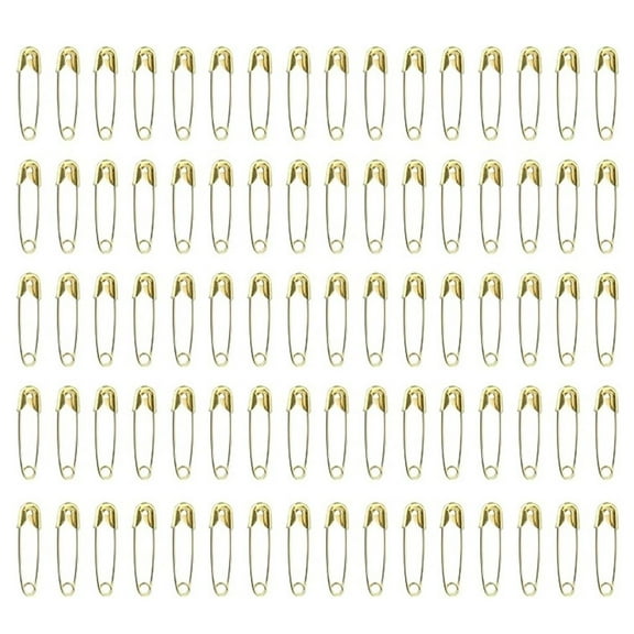 Mini Gold Safety Pins, 22mm Small Dress Pin, Stainless Steel Art Craft Pins, Tiny Tag Pins For Clothes Sewing(100 Pcs, Gold)