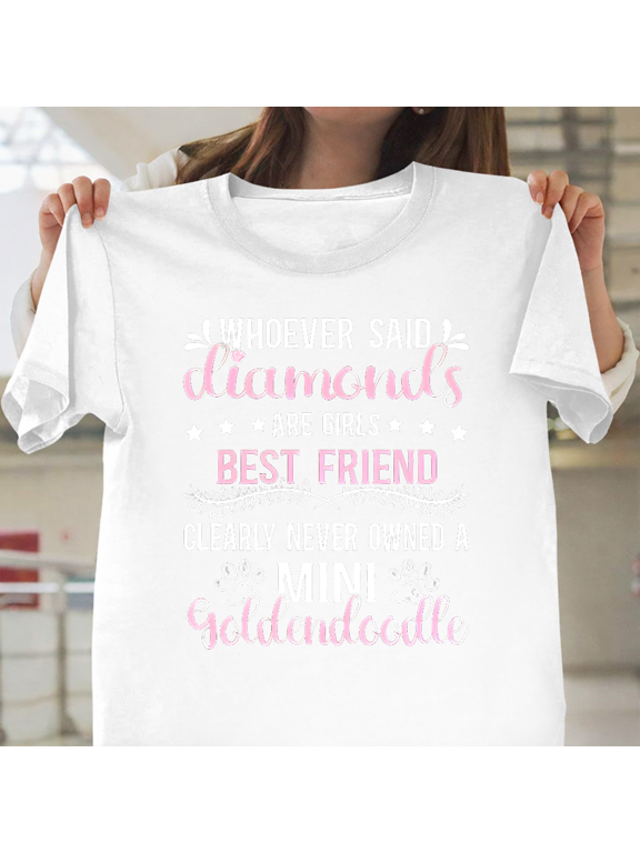 Mini Golden Doodle Small Dog Breed Funny Dog Mom Gift Unisex T-Shirt, up to size 3XL.