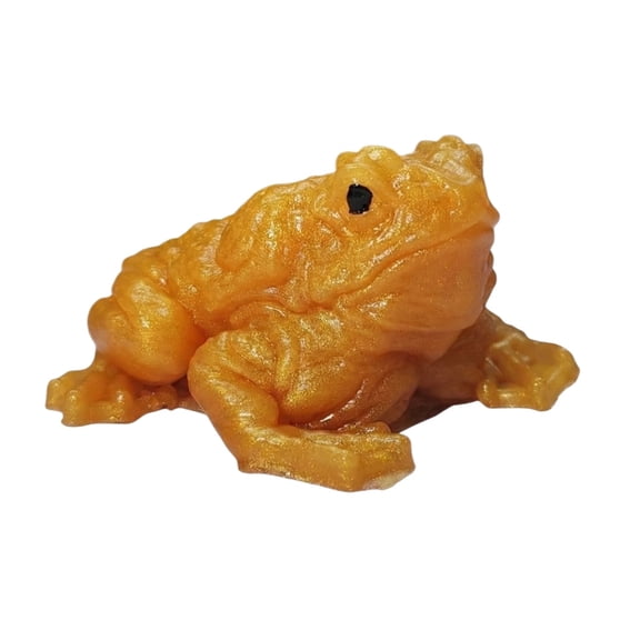 Mini Golden Frog Squeeze Figure, Slow Rising Squeeze, Sensory Squeeze Toys Shapes, Relaxation Toys Adults, 3X2X1.5 Inch Soft Glitter Relaxation Squeeze for Hand and Finger
