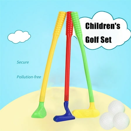 Mini Golf Club Set For Big Kids Teens, 3 Golf Clubs 3 Balls Outdoor Leisure Sports Toy, Complete Miniature Golf Equipment For Active Play And Skill Building