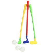 Mini Golf Club Set For Kids, 3 Clubs And 3 Balls With Colorful Design, For Indoor Outdoor Play, Backyard, Party