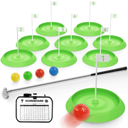 Mini Golf Game, Includes 9 Holes, 4 Balls, Dry-Erase Scorecard, Tote Bag & Rules Green