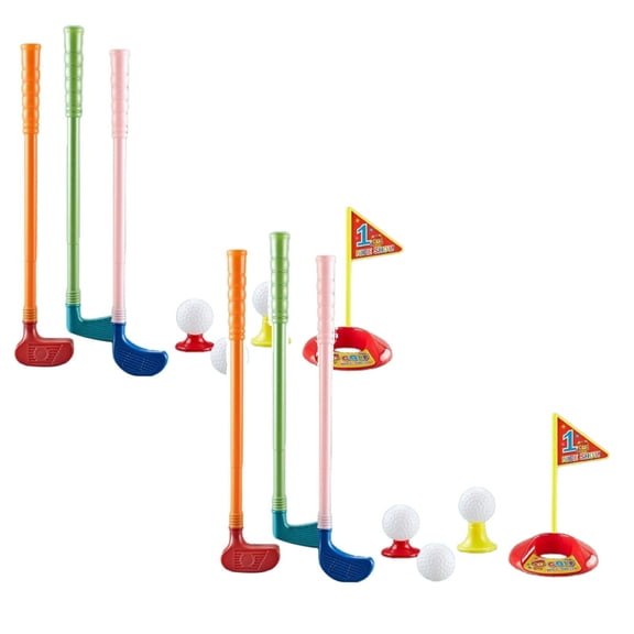 Mini Golf Set Outdoor Sports Game Portable Golf Club Set Multicolor Practice Training Kit With Balls Hole Indoor Outdoor Backyard Fun Activity Leisure Game Set