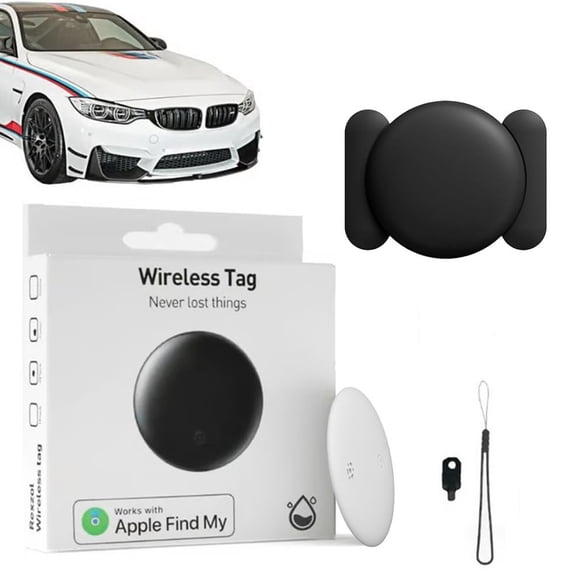 Mini Gps Tracker for Vehicles,Car Tracker Device Hidden,Anti-Theft Vehicle Tracking Device Work with Magnetic Waterproof Case,Running in Apple Find My App (Ios Only) No Subscription