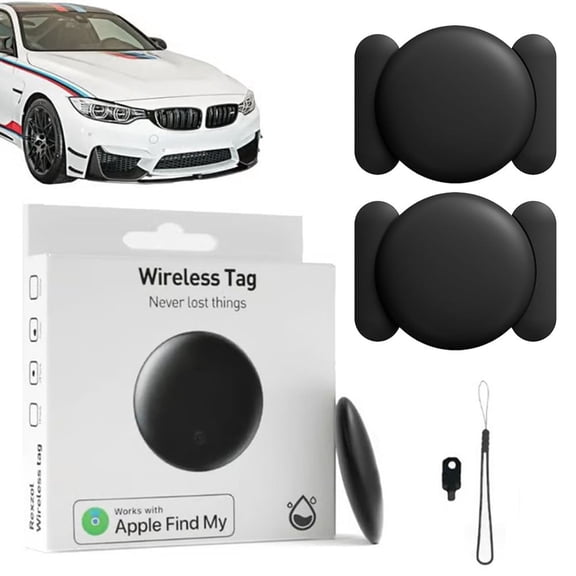 Mini Gps Tracker for Vehicles,Car Tracker Device Hidden,Anti-Theft Vehicle Tracking Device Work with Magnetic Waterproof Case,Running in Apple Find My App (Ios Only) No Subscription