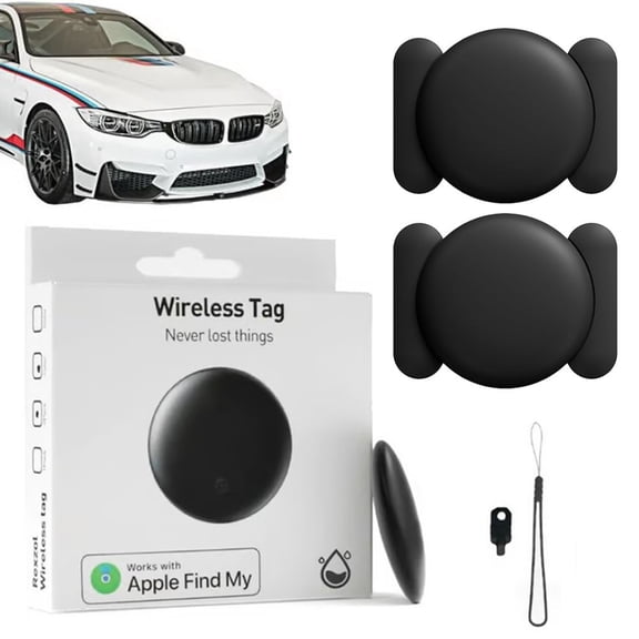 Mini Gps Tracker for Vehicles,Car Tracker Device Hidden,Anti-Theft Vehicle Tracking Device Work with Magnetic Waterproof Case,Running in Apple Find My App (Ios Only) No Subscription