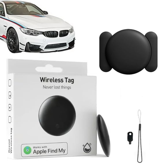 Mini Gps Tracker for Vehicles,Car Tracker Device Hidden,Anti-Theft Vehicle Tracking Device Work with Magnetic Waterproof Case,Running in Apple Find My App (Ios Only) No Subscription