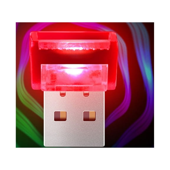Mini Gradient Usb Mood Light Transparent Crystal Shell 7 Color Changing Car Interior Ambient Lamp 2.2X1.7Cm