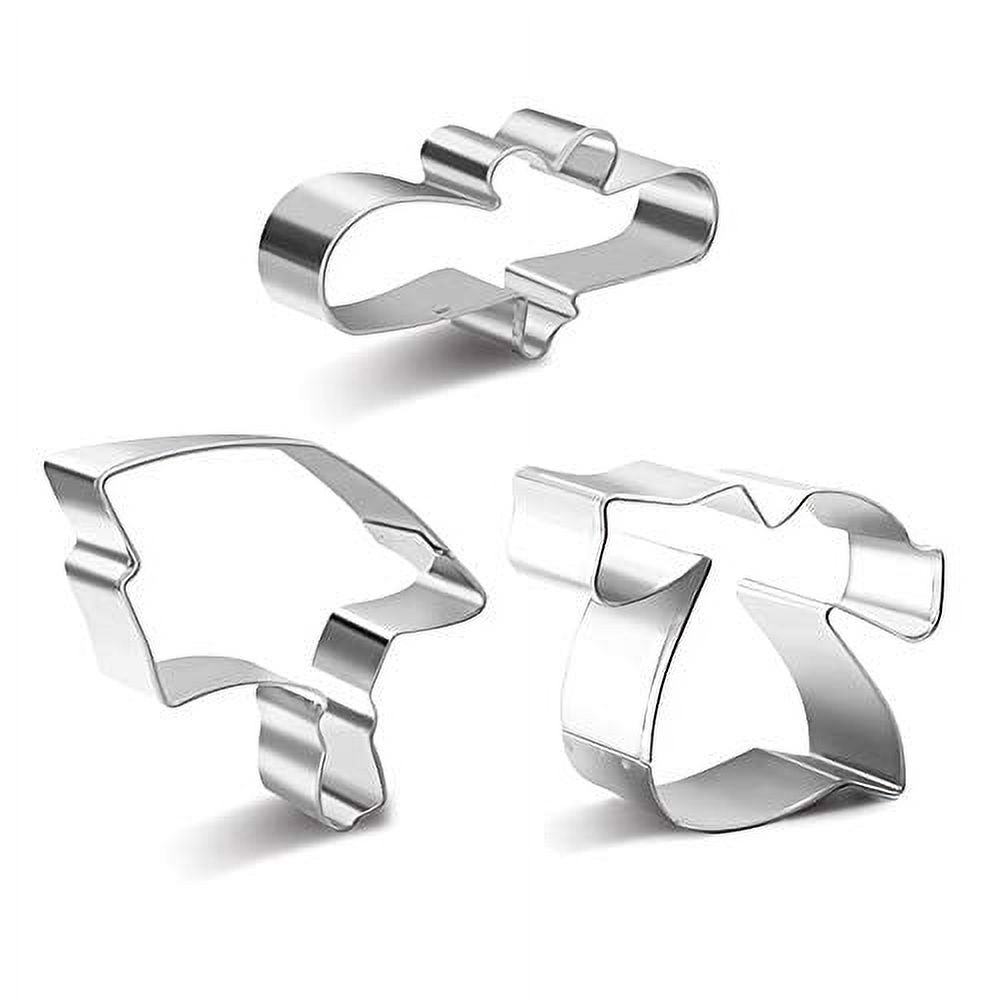 Mini Graduation Cookie Cutter Set 3 Piece Graduation Cap, Gown