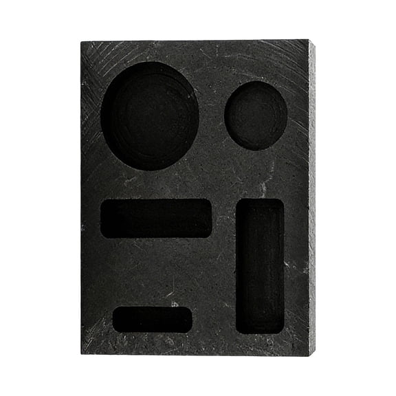 Mini Graphite Molds for Casting Gold, Silver, Aluminum, Copper, Brass, DIY Metal Ornaments, Melting Refining Molds for Metal Casting, 5 Cavities