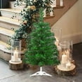thumbnail image 1 of Mini Green Christmas Tree Tabletop Premium Artificial 2Ft Small Christmas Tree for Home, Office, Indoor and Outdoor Decor,Holiday Decoration,Easy Assembly Metal Hinges & Foldable Base., 1 of 9