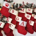 thumbnail image 1 of Mini Green Knit Stocking,8.5 Inches Initial Monogram EmbroideGreen Christmas Stocking,Family Fireplace Hanging Ornament Xmas Holiday Decor Gift-Letter A~Z, 1 of 6