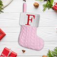 thumbnail image 1 of Mini Green Knit Stocking,8.5 Inches Initial Monogram EmbroideGreen Christmas Stocking,Family Fireplace Hanging Ornament Xmas Holiday Decor Gift-Letter A~Z, 1 of 6