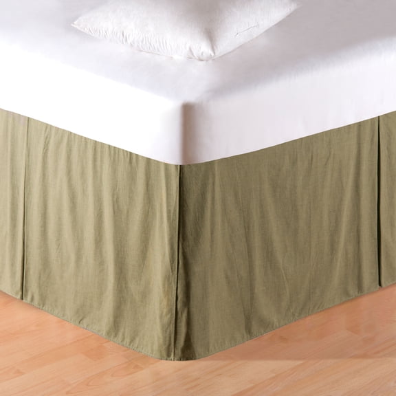 Mini Green Plaid King Bed Skirt