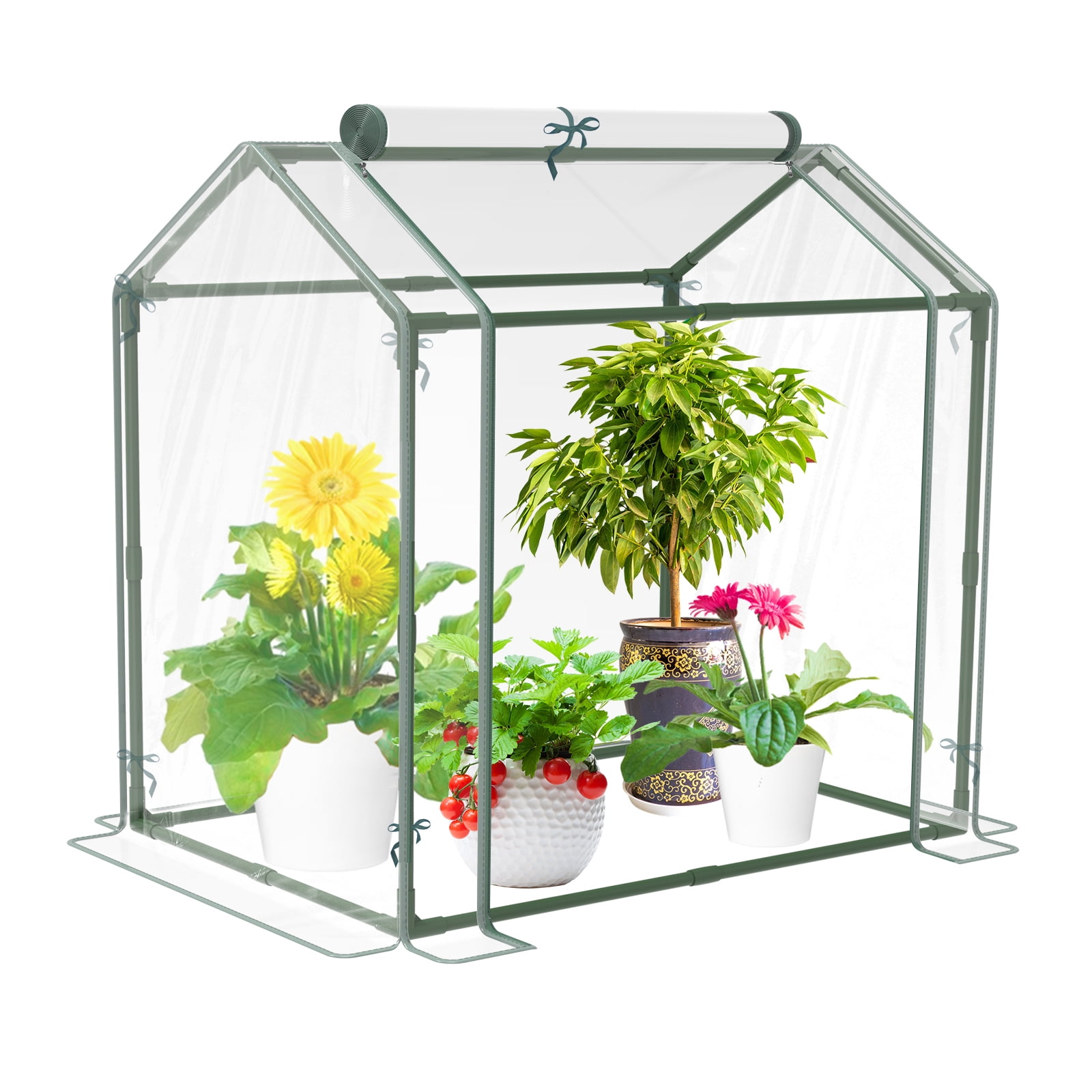 Mini Greenhouse 33.5"x 23.2"x 32.5", Durable Green House Kit with PVC Cover, Greenhouse for Outdoor Indoor Small Green House Garden Nursery Plant Cover Tent for Gardening Germination and Seedling