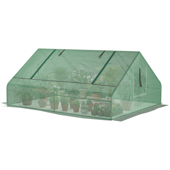 Mini Greenhouse 71x55x32", Small Green House, Outdoor Plant Grow Tent, Garden Shed, Flower Planter with Windows, Portable Green House