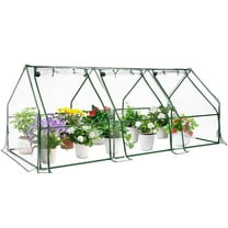 Mini Greenhouse for Outdoor,Portable Mini Greenhouse w/ Roll-up Zipper Door for Gardening Plant,Waterproof & UV Protected Green House for Outside Garden Patio Backyard