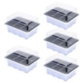 thumbnail image 1 of Mini Greenhouse Propagation Box Tray with Lid 6/12 Grid Plastic Transparent Adjustable Vent Drain Holes for Seedling Starters Indoor Plant Growing Kit Reusable Easy Observation, 1 of 2
