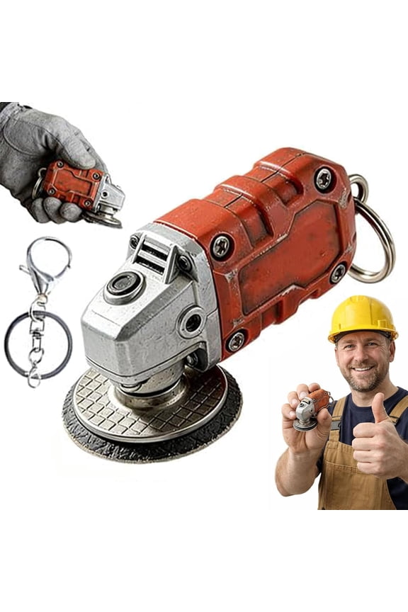 Mini Grinder Keychain, 2-in-1 Inspired Mini Grinder Keychain: Convenient Smoothing Tool + Tool Enthusiast Collectible