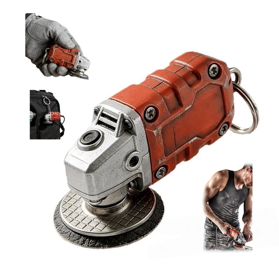 Mini Grinder Keychain,Little Sander Keychains,Realistic Grinding Tool Keychain Pendant Keyring for Tool Lovers,Backpack Accessories Bag Purse Gift for Hardware Enthusiast Gift