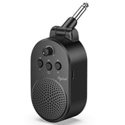 Mini Guitar Amp, 5W Portable Electric Practice Amp with Volume Control, Plug and Play, BT Rechargeable Plug-in Small Speaker for Guitar/Bass/Electric Instruments