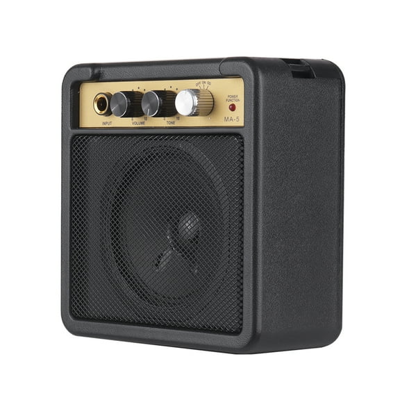 Mini Guitar Amplifier Amp Speaker 5W with 6.35mm Input 1/4 Inch Headphone Output Supports Volume Tone Adjustment Overdrive