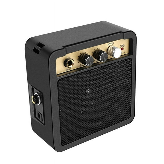 Mini Guitar Amplifier Amp Speaker 5W with 6.35mm Input 1/4 Inch Headphone Output Supports Volume Tone Adjustment