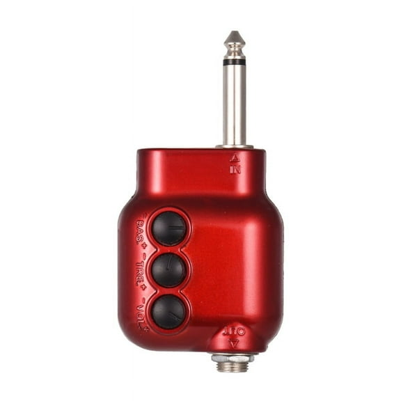 Mini Guitar Preamplifier Preamp 6.35mm Plug with Treble EQ Volume Control Acoustic Guitar Accessories