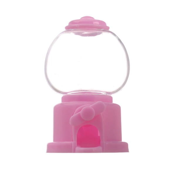 Mini Gumball Candy Dispensers, Cosmug Tabletop Candy Storage Machines, Clear Plastic Candy Jar Decor, for Birthday Party, Wedding Ceremony and Bridal Shower Use, Pink