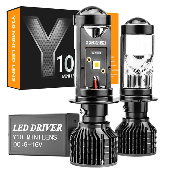 Mini H7 Bi-LED Projector Lens Hi-Lo Beam Bulbs LED Headlight Lamp Light Bulb Retrofit 6500K Kit