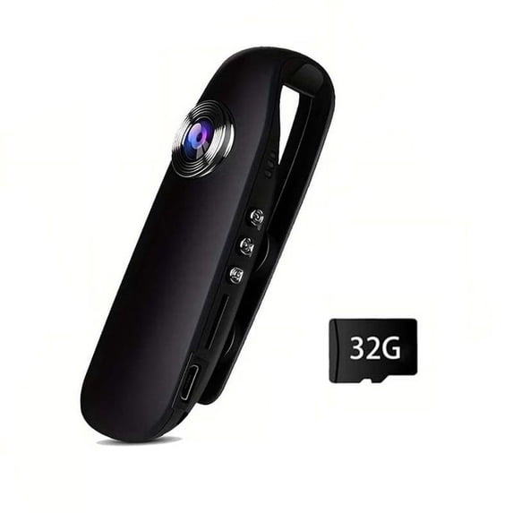 Mini HD Bike Camera 1080P Full HD Camera with Audio Recording, 32GB Card, 360min Battery Life, USB Interface, Portable Clip-On Design for Cycling and Sports Activities