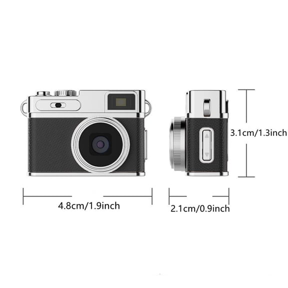 Mini HD Camera 1080P Resolution Lightweight 20g Portable Device with 180mAh Battery Loop Recording Photo Video Function Built-in Filters Ideal for Capturing Everyday Moments,Black