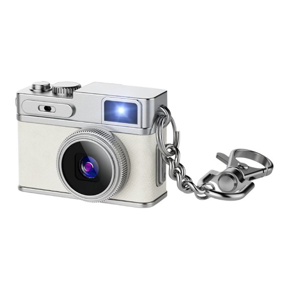 Mini HD Camera 1080P Resolution Lightweight 20g Portable Device with 180mAh Battery Loop Recording Photo Video Function Built-in Filters Ideal for Capturing Everyday Moments,White