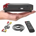 thumbnail image 1 of Mini HD DVD Player, CD Players for Home, DVD Players for TV, HDMI and RCA Cable Included, Up-Convert to HD 1080p, All Region, Breakpoint Memory, Built-in PAL/NTSC, USB 2.0, 1 of 9