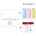 thumbnail image 1 of Mini HD Portable Printer Sticker Label Bluetooth Pocket Thermal Printers with Rolls Paper for Student Note Inkless Printing (white 6), 1 of 7