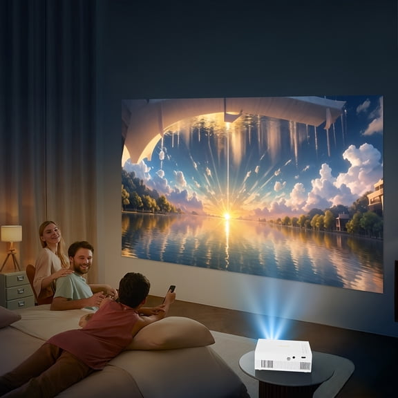 Mini HD Projector with Compact Design - Compatible with Various Devices, Comes with a Handy Remote Control, Ideal for Home Cinema