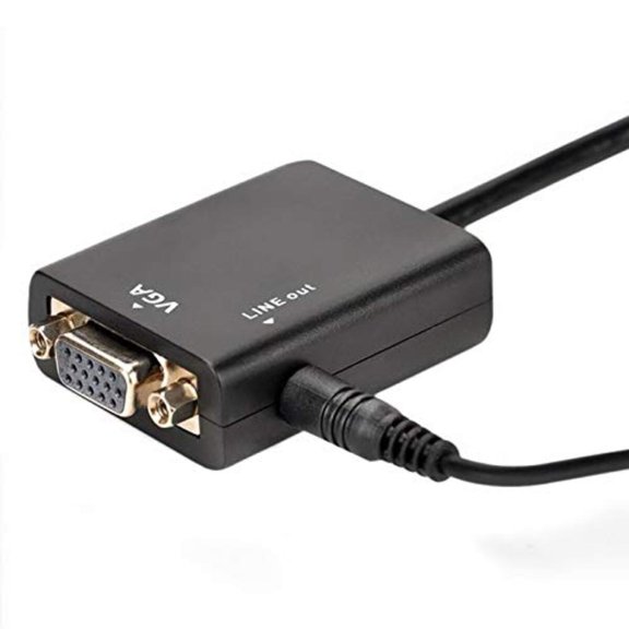 Mini HDTV to VGA Adapter Cable, 1080P Converter for Tablet Camera Projector Monitor