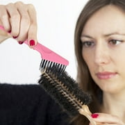 Mini Hair Brush Cleaning Tool with Plastic & Nylon Bristles for Home & Salon Use, Portable Hair Brush Cleaner