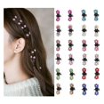 thumbnail image 1 of Mini Hair Clips Butterfly Hair Clips No Slip Jaw Clips Glitter Teeth Clips Small Rhinestone Hair Clips Colorful Flower Hair Clip Fashion Hair Accessories For Women Girls(Pack of 24), 1 of 5