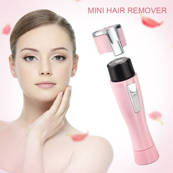 Mini Hair Remover for Women, Painless Razor for Upper Lips, Chin, Cheeks, for Easier Makeup Application, Ideal for On-the-Go Pink