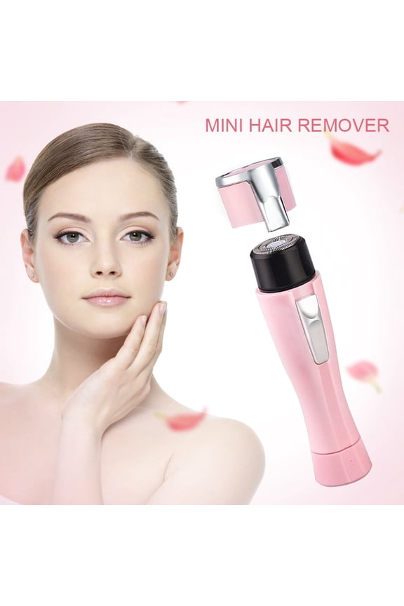 Mini Hair Remover for Women, Painless Razor for Upper Lips, Chin, Cheeks, for Easier Makeup Application, Ideal for On-the-Go Pink