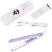 Mini Hair Straightener 2 in 1 Straight and Curly 100-240V 20W Tourmaline Ceramic + Plastic Mini Flat Iron Small Mini Straightener Flat Iron for Travel, Dormitory or Home US Plug