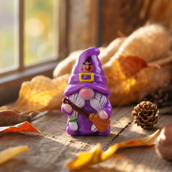 Mini Halloween Decorations Figurines, Resin Pumpkin House Ghost Wizard Fairy Miniature Ornaments Spooky Haunted House Scene Decorations For Tabletop Shelf Mantel Party Home Decor Collectible Gift