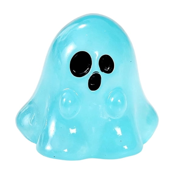 Mini Halloween Figurines 10pcs Glow in the Dark Ghosts, Cute Resin Ghost Decorations for Halloween Party, Holiday Props and Mini Ghost Ornaments for Indoor Halloween Decor