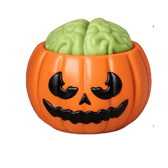 Mini Halloween Pumpkin Brain Decor Ornament Hard Spooky Tabletop Figurine Creepy Horror Mini Statue For Halloween Party Home Shelf Display Gift