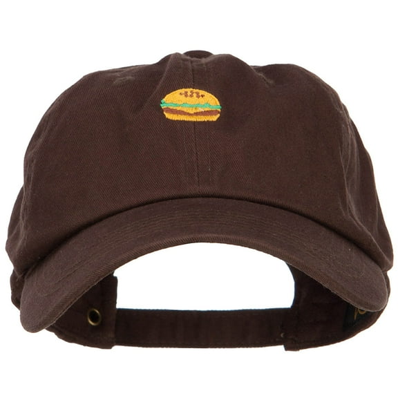 Mini Hamburger Embroidered Unstructed Cap - Brown OSFM