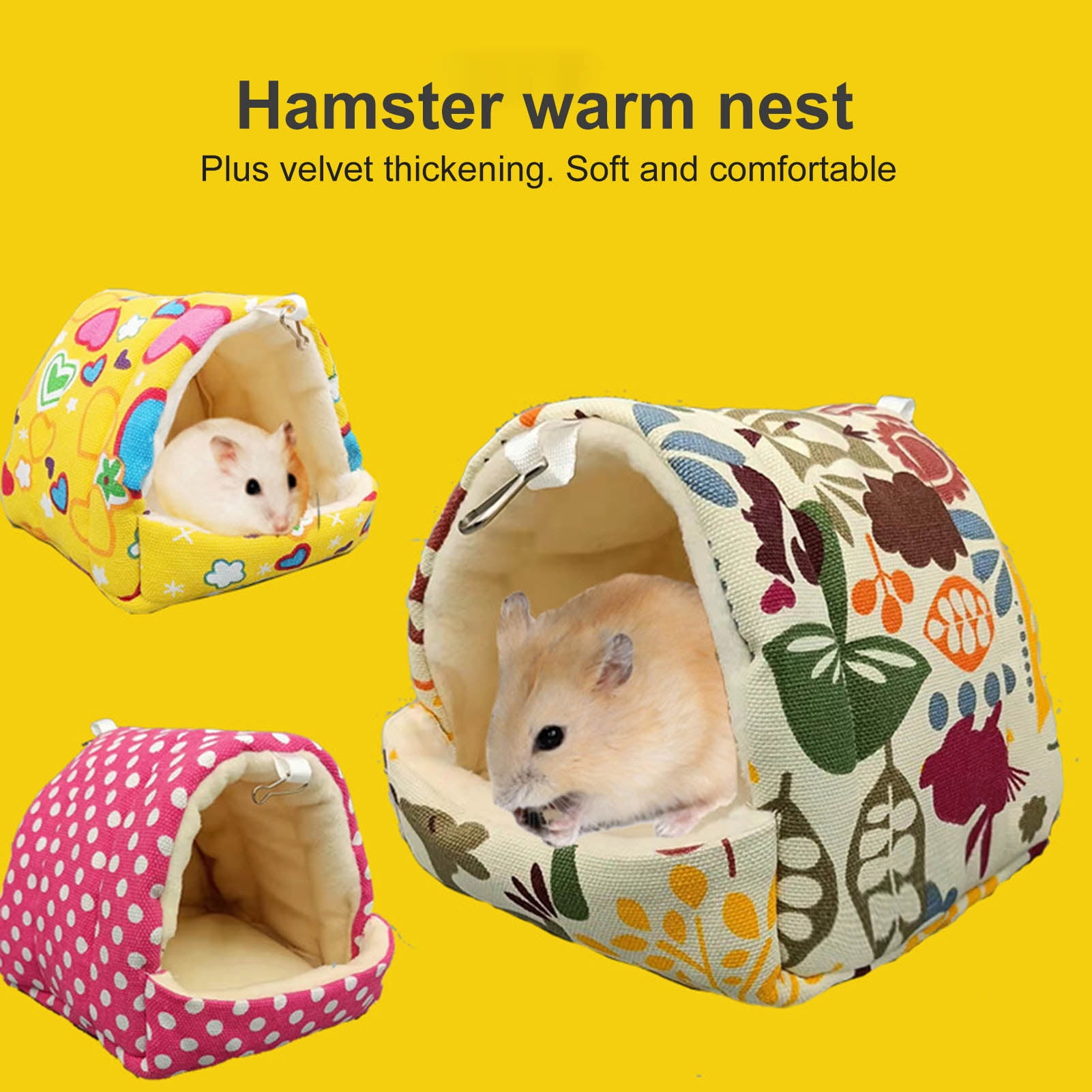 Mini Hamster Bed Hideout Protection Hammock Small pet Bed Gerbil ...